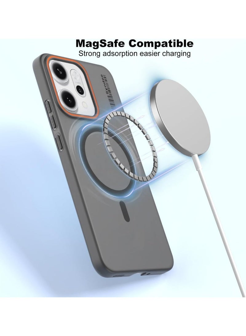 سيندي جراب هاتف محمول شفاف غير لامع مقاوم للاصفرار، بغطاء كامل، مصنوع من البولي كربونات، بلون دخاني غير لامع، مناسب لهاتف أوبو رينو 14 برو 5G (أسود) - Image 3